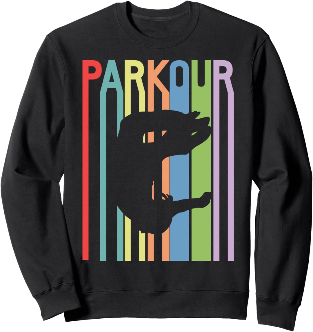 Parkour Lustig Retro Witzig Geschenk Herren Damen Kinder Sweatshirt
