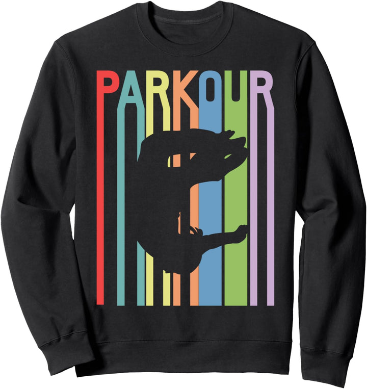 Parkour Lustig Retro Witzig Geschenk Herren Damen Kinder Sweatshirt
