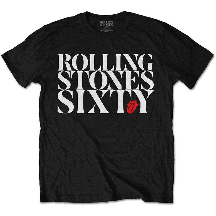 The Rolling Stones T Shirt Sixty Chic Band Logo Nue offiziell Herren Schwarz, S