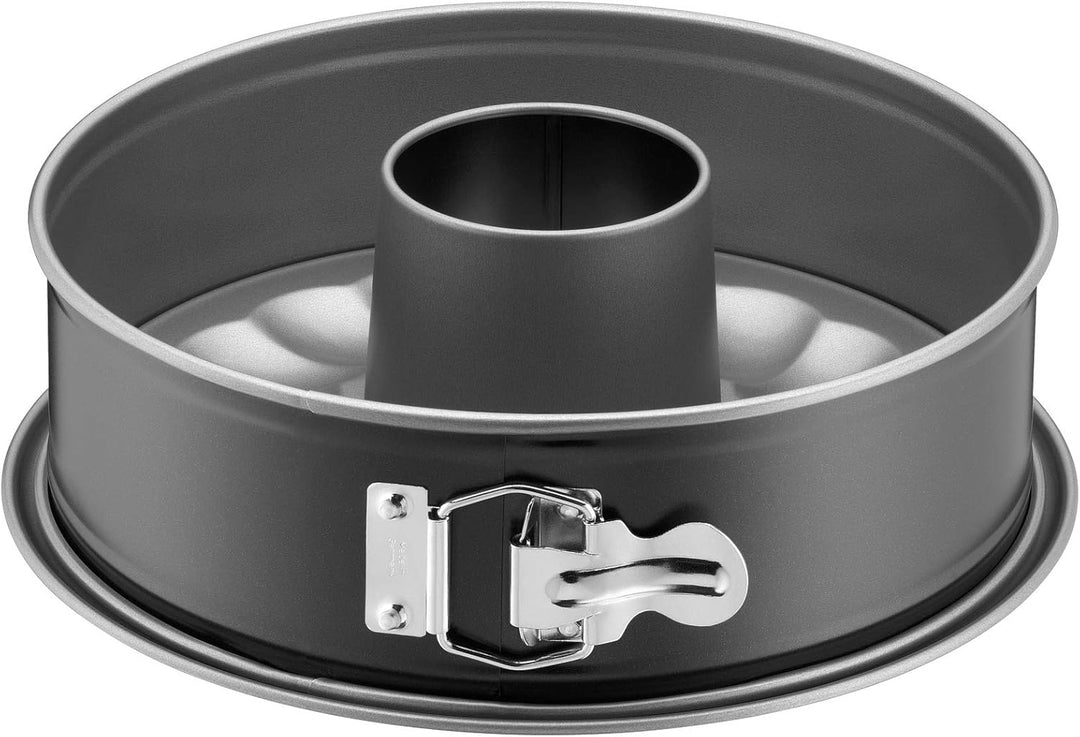 Kaiser Inspiration Springform 26 cm rund, 2 Böden, Flach- und Rohrboden, runde Backform, Kuchenform