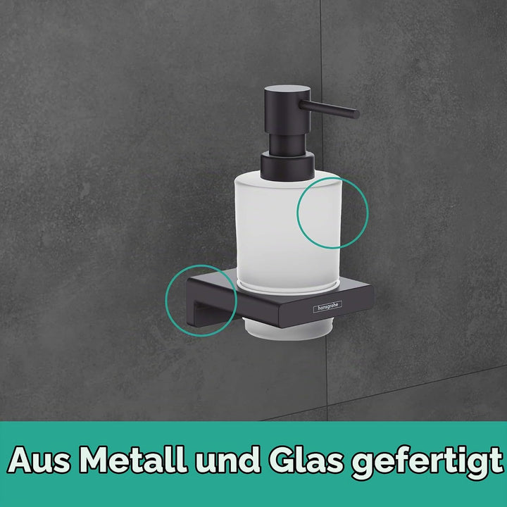 hansgrohe Seifenspender AddStoris, nachfüllbarer Seifendosierer für Flüssigseife und Lotion, Mattwei