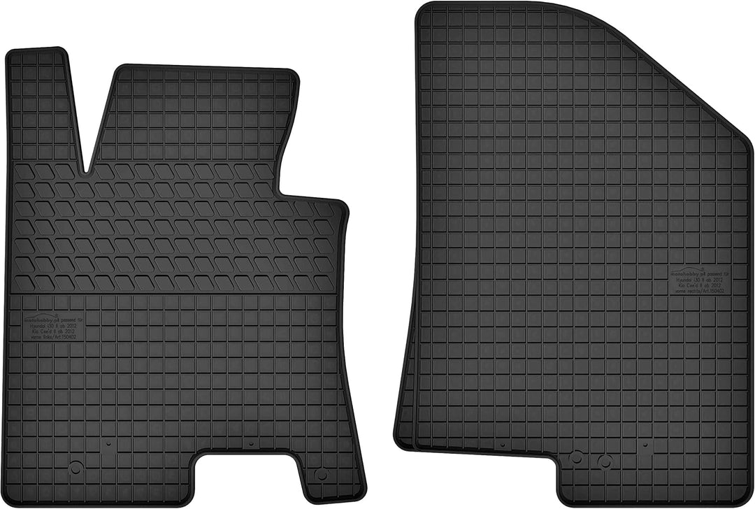 Motohobby Vorne Gummi Fussmatten Gummimatten Satz für Hyundai i30 II (2012-2017)