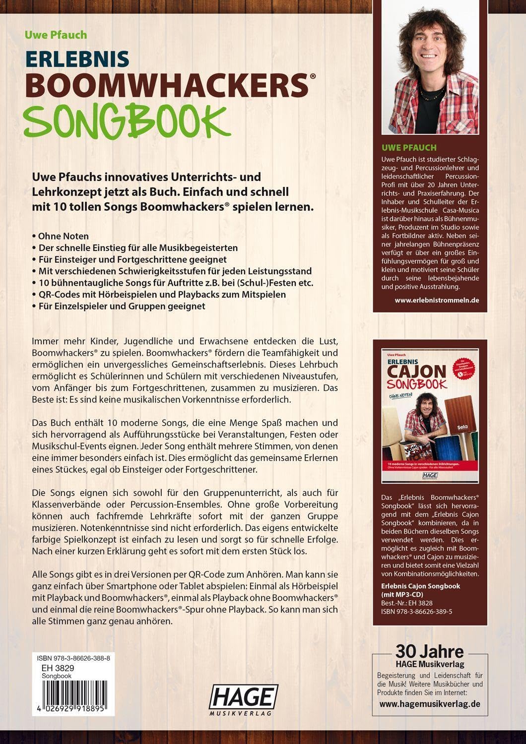 Erlebnis Boomwhackers® Songbook: 10 moderne Songs in verschiedenen Stilrichtungen. Ohne Vorkenntniss