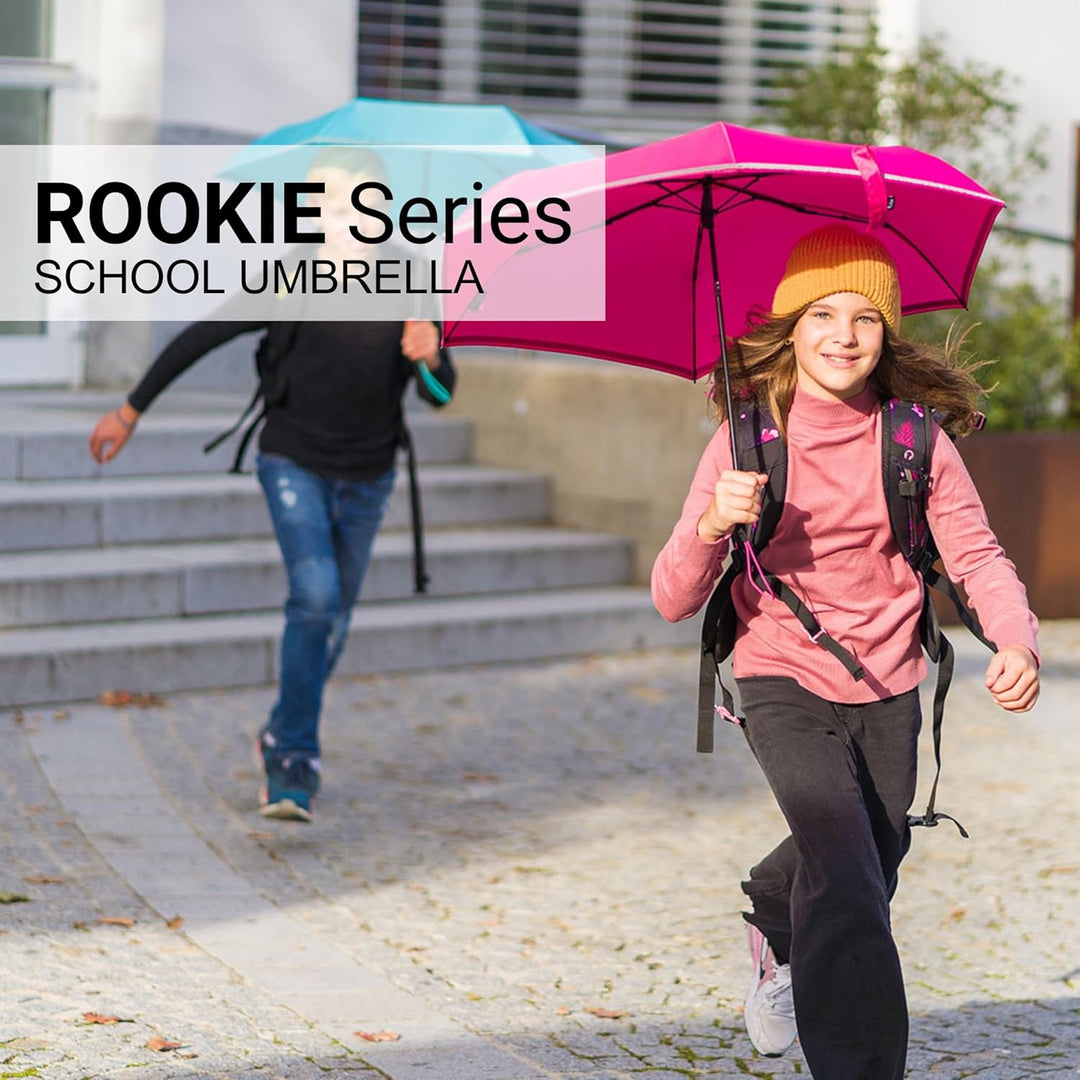 Knirps Rookie manual Kinder Regenschirm flamingo, 90 cm, Flamingo
