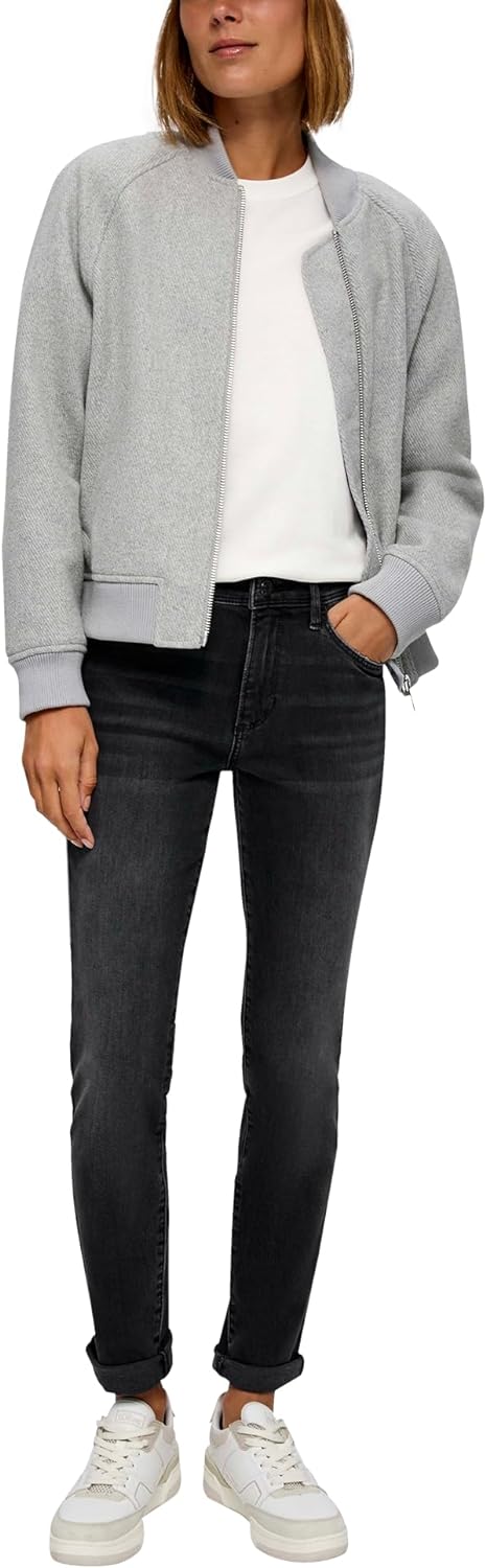 s.Oliver Damen Jeans-Hose Slim Leg 38W / 34L Grey/Black, 38W / 34L Grey/Black