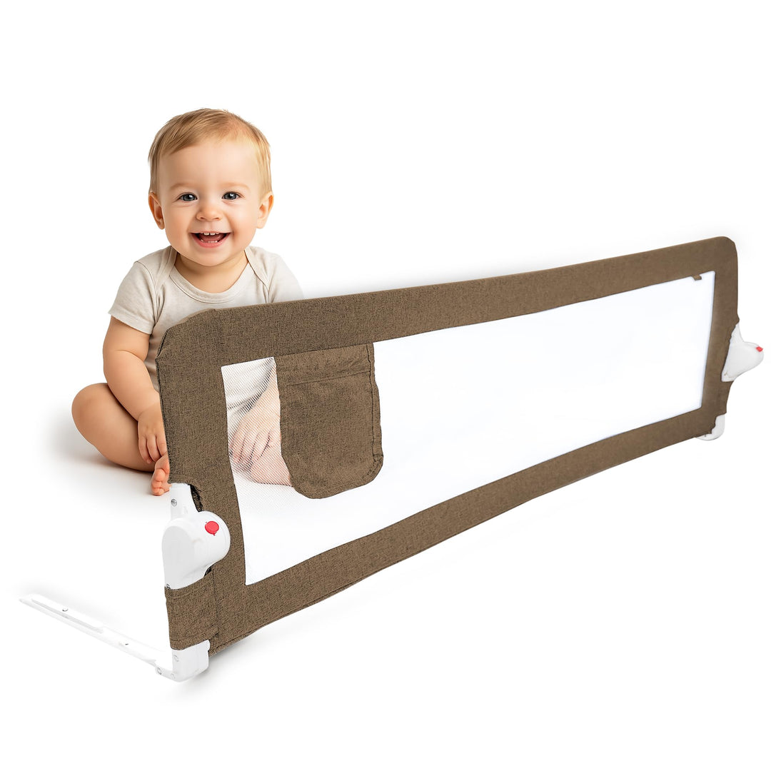 NooMii Rausfallschutz – faltbares Bettgitter 150×35×48,5 cm, Bettumrandung für Babybett, Kinderbett