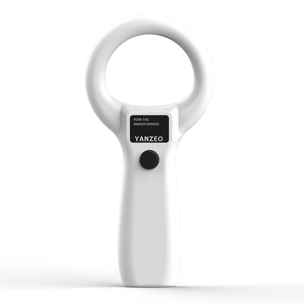 Yanzeo Haustier-Mikrochip-Scanner, RFID EMID Tier Handlesegerät, 134.2kHz Haustier-ID-Scanner wieder
