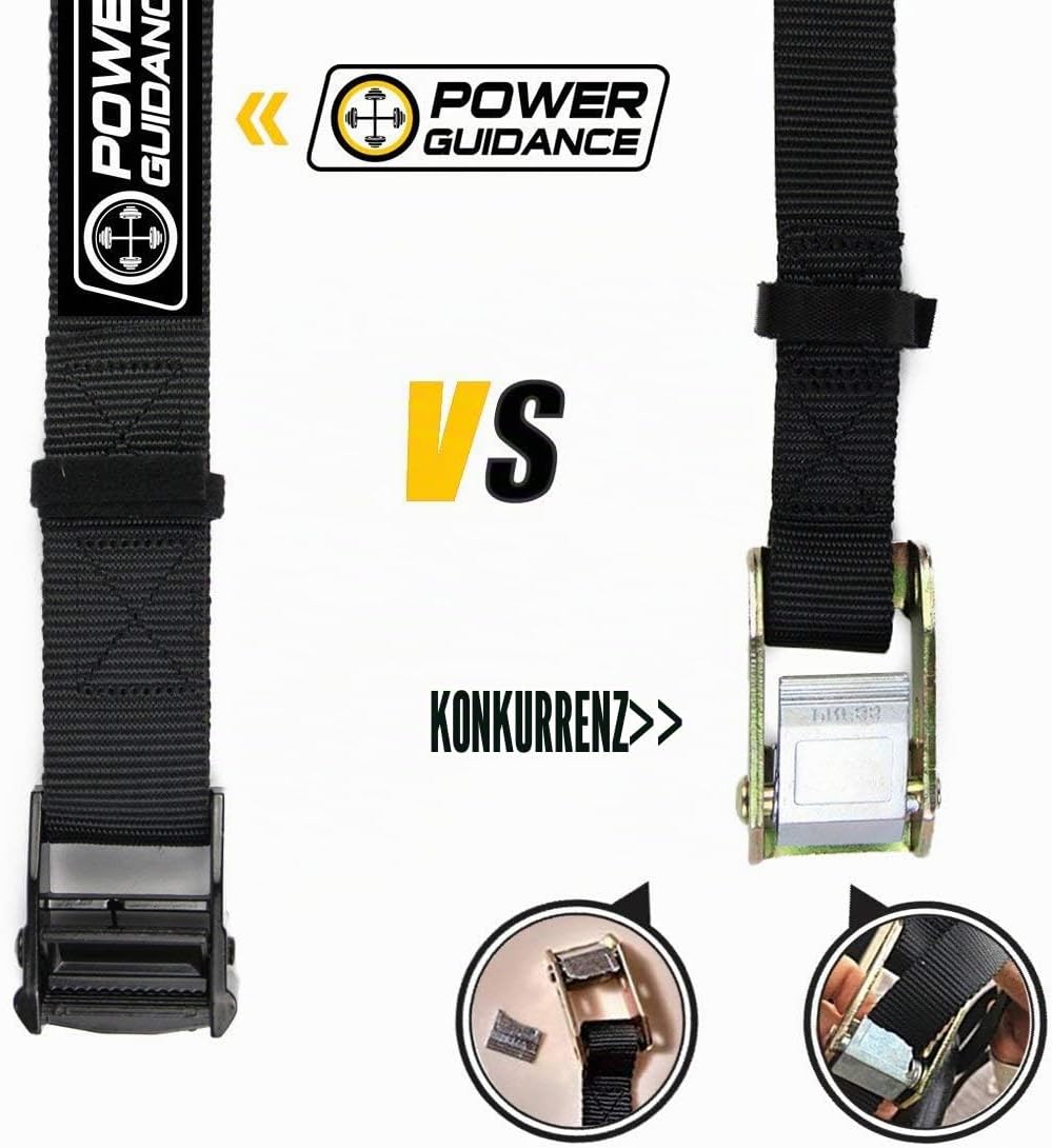 POWER GUIDANCE Turnringe aus mit verstellbaren Schnallenriemen, gymnastikringe für Home Gym, Outdoor