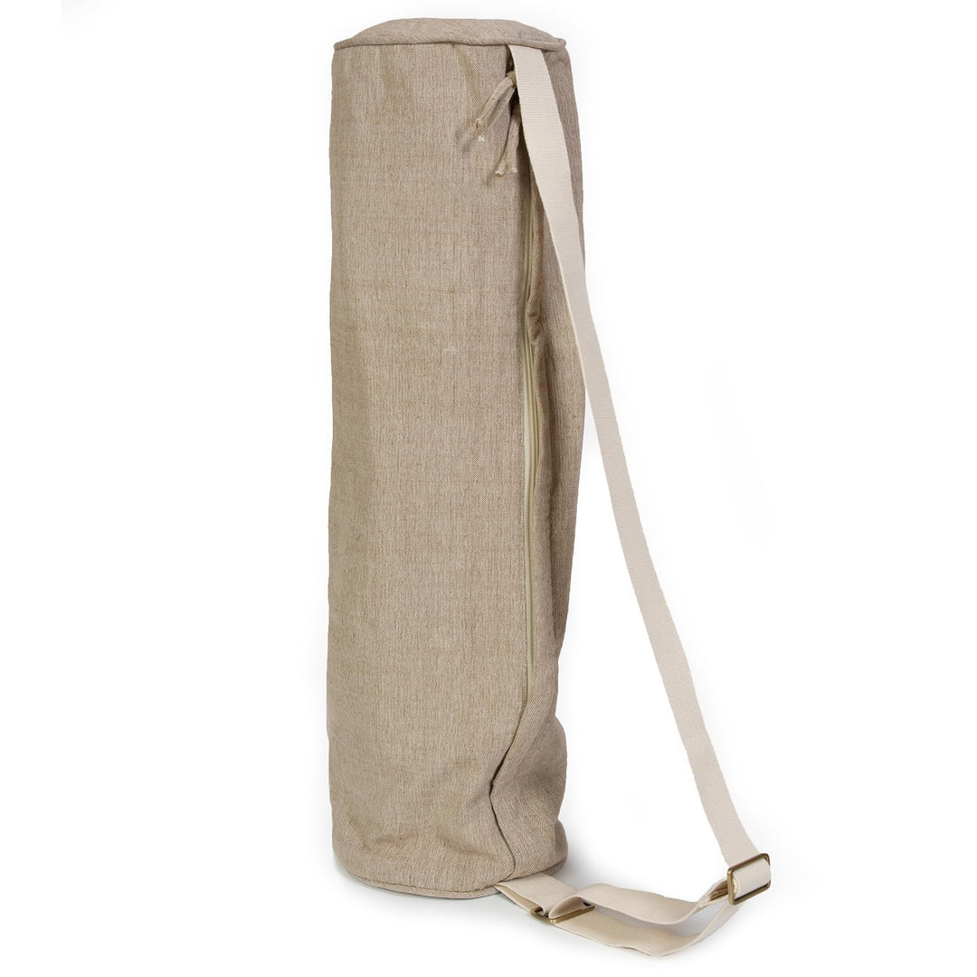 Yoga Studio Zweifarbige Yogamatten-Tasche aus Bio-Baumwolle mit verstellbarem Schultergurt und Tasch