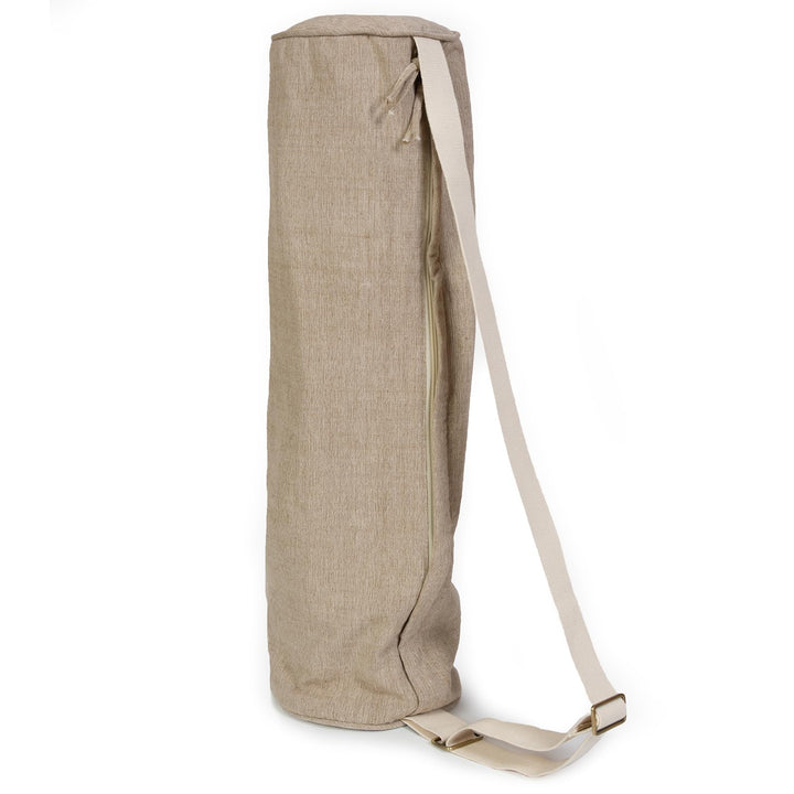 Yoga Studio Zweifarbige Yogamatten-Tasche aus Bio-Baumwolle mit verstellbarem Schultergurt und Tasch
