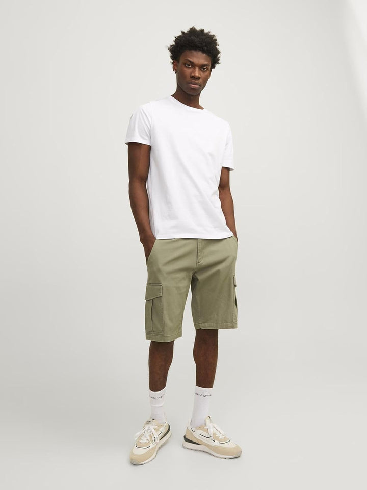 JACK & JONES Male Cargo Shorts Plus Normal geschnitten Cargo Shorts S Oil Green, S Oil Green