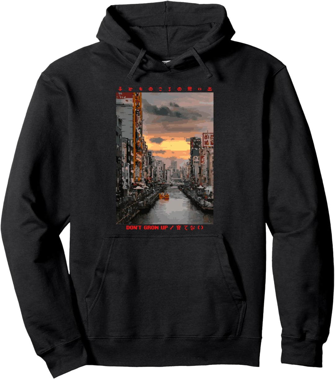 Japanese Cyberpunk Tokyo Streetwear Aesthetic Japan Street Pullover Hoodie