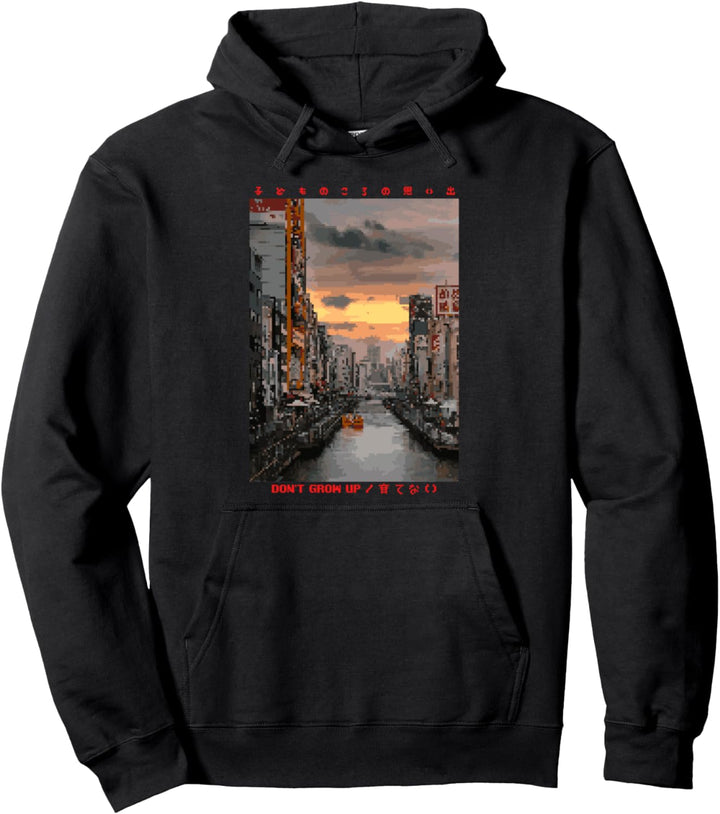 Japanese Cyberpunk Tokyo Streetwear Aesthetic Japan Street Pullover Hoodie
