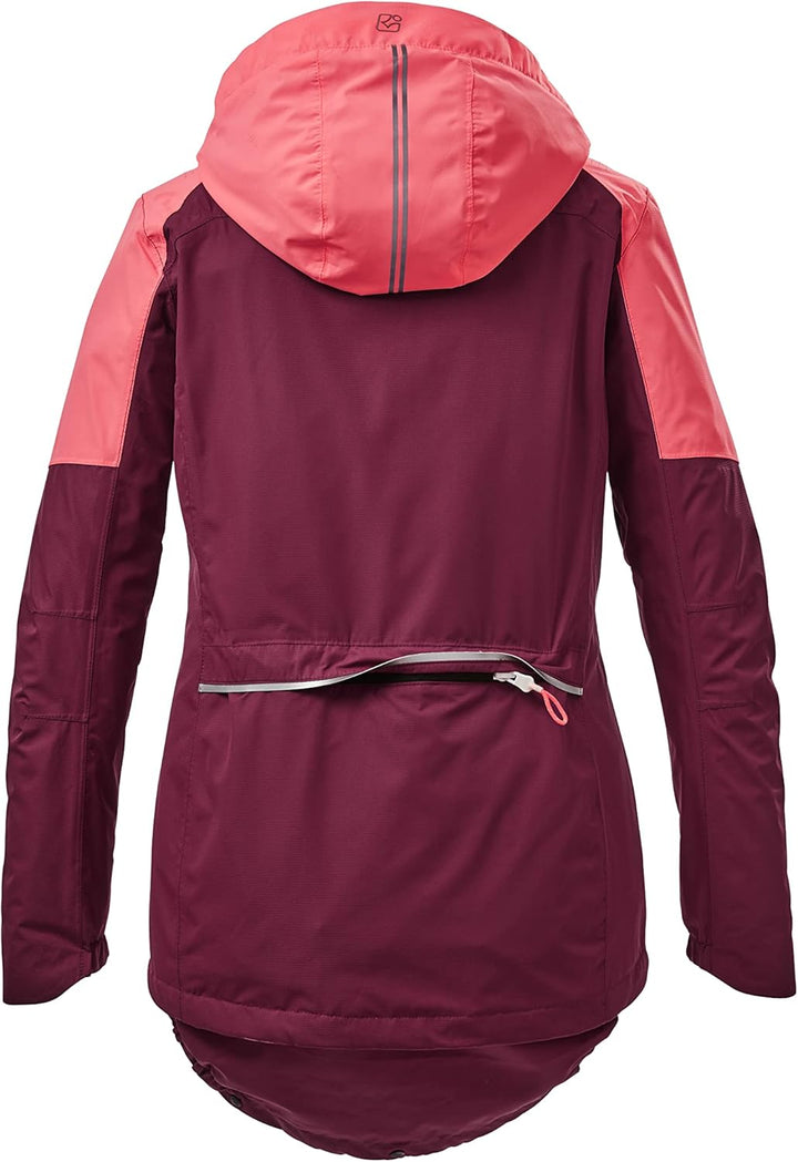 Killtec Damen Kos 27 Wmn Jckt Funktionsjacke mit Kapuze und Spritzschutz, packbar, wasserdicht, dunk