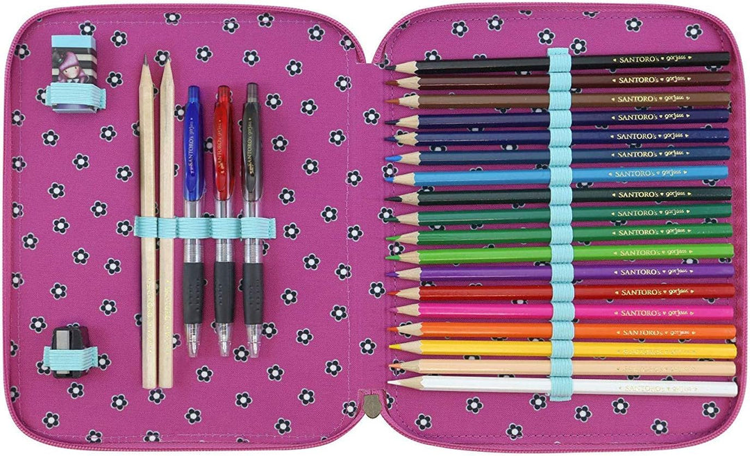 Santoro Gorjuss Plumier Doble Münzbörse Türkis (Turquesa), Türkis (Turquesa)