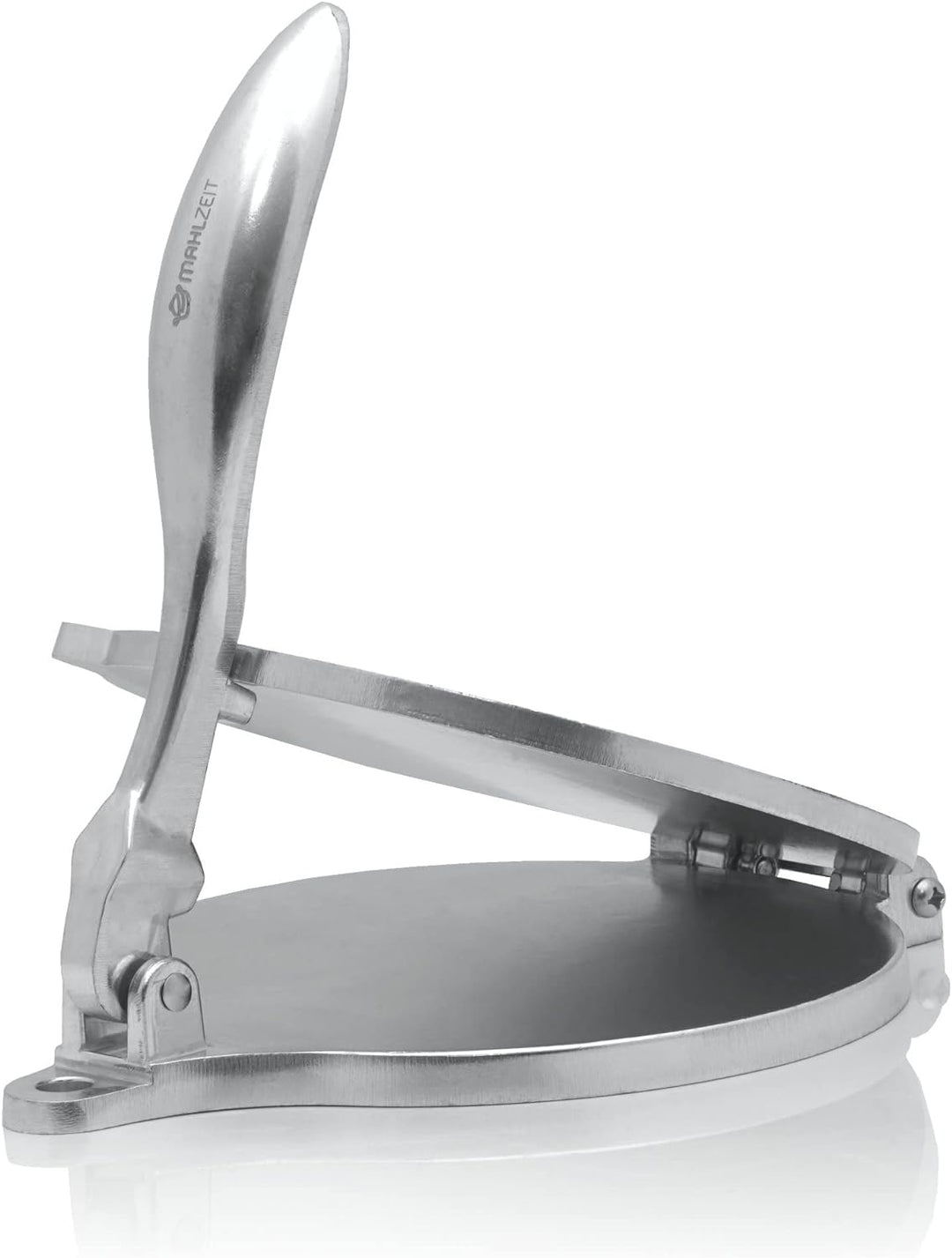 Mahlzeit Tortilla Presse Ø 20 cm aus Aluminium | inkl. Backpapier | leichte Taco Presse | für hausge