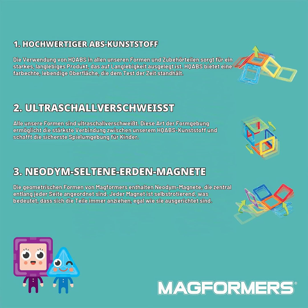 MAGFORMERS 50 Set Spielzeug, 63135, Multicoloured