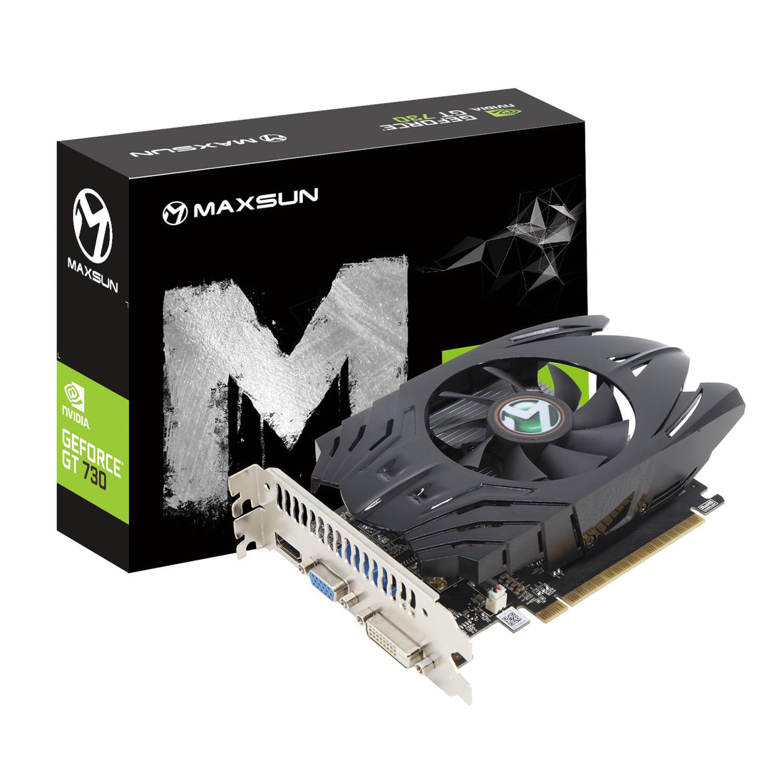 MAXSUN Grafikkarten GT 730 4 GB Externe Grafikkarte Nvidia GPU für Computer PC 128 Bit DDR3 ITX Desi