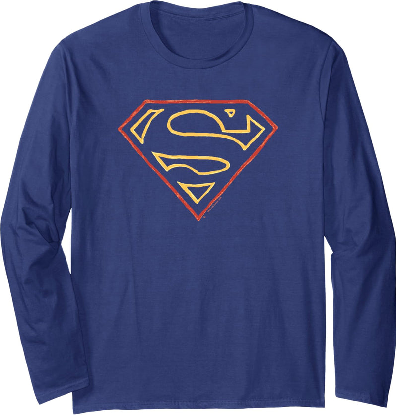 Superman Colored Shield Langarmshirt