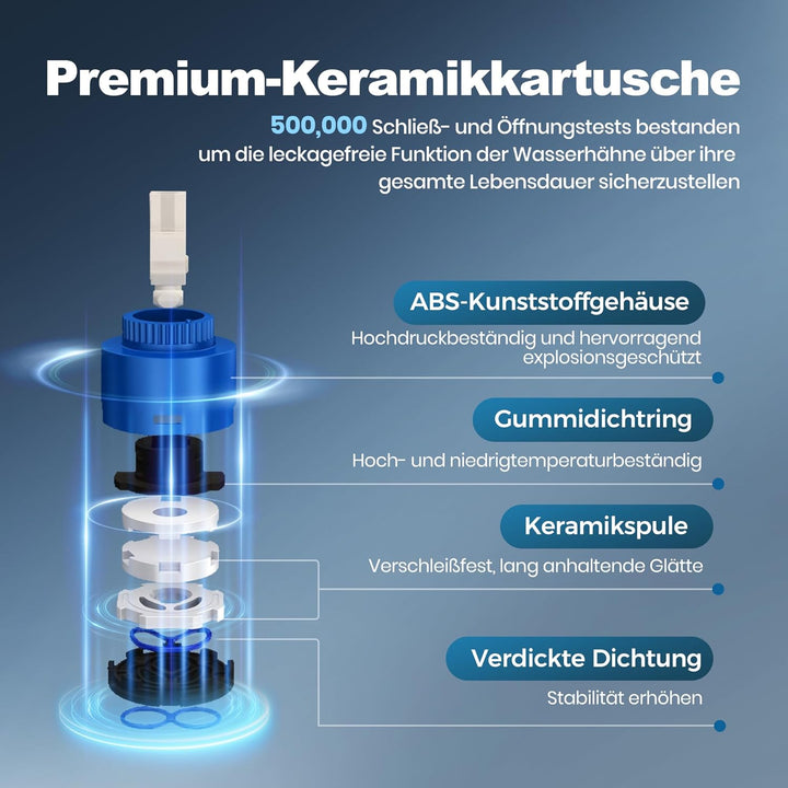 Waschtischarmatur mit Herausziehbarer Brause Wasserhahn Bad mit 3 Strahlarten, 360° Schwenkbar & Höh