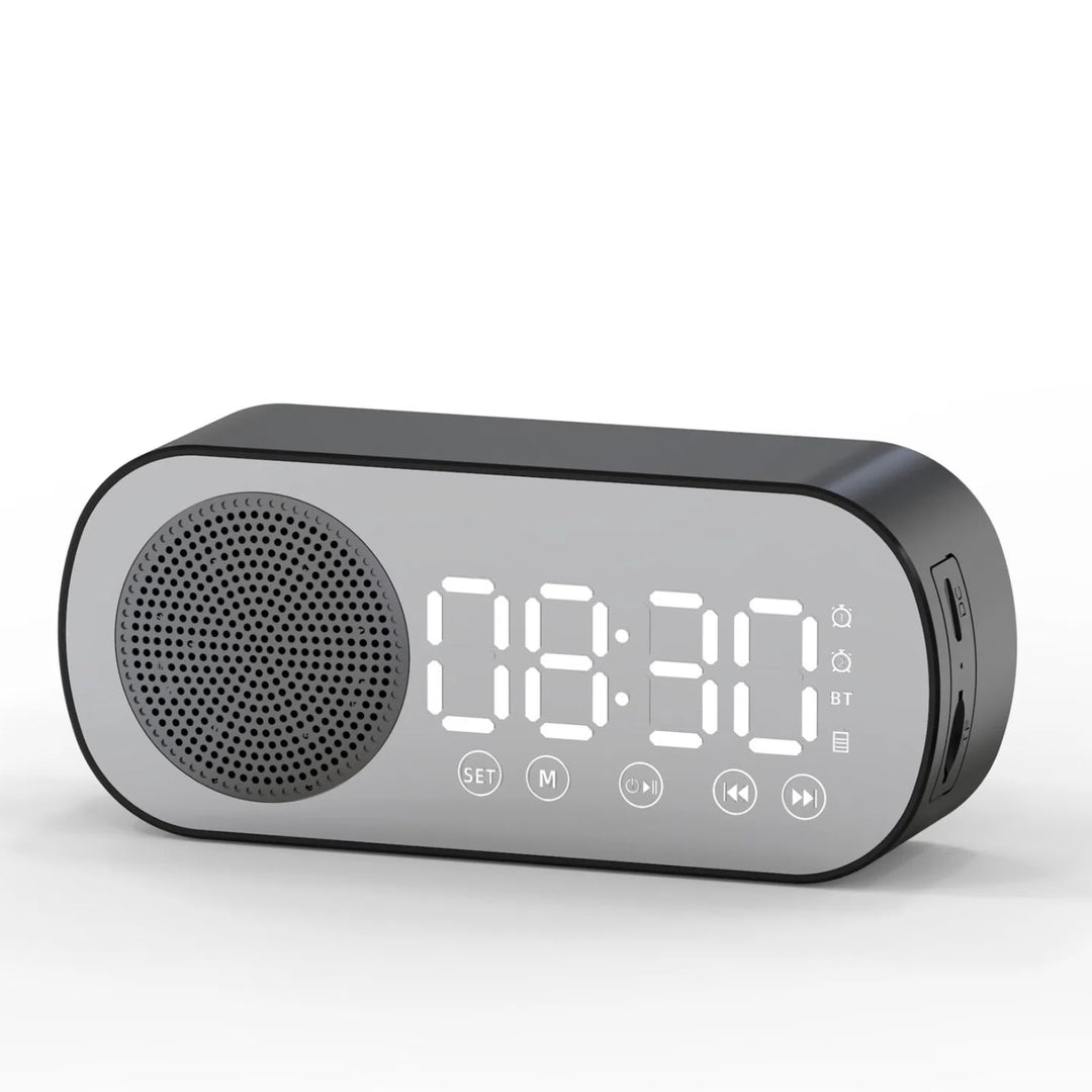 Radiowecker, Tragbarer Digitaler Wecker Dual 5.0 Wireless HiFi mit BT-Lautsprecher Zum Lesen, Kochen
