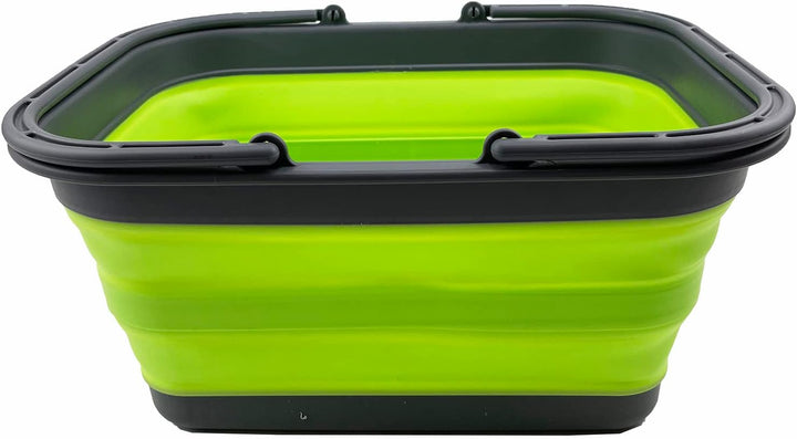 SAMMART 12L zusammenklappbare Wanne mit Griff – tragbarer Outdoor-Picknickkorb/Krater – Faltbare Ein
