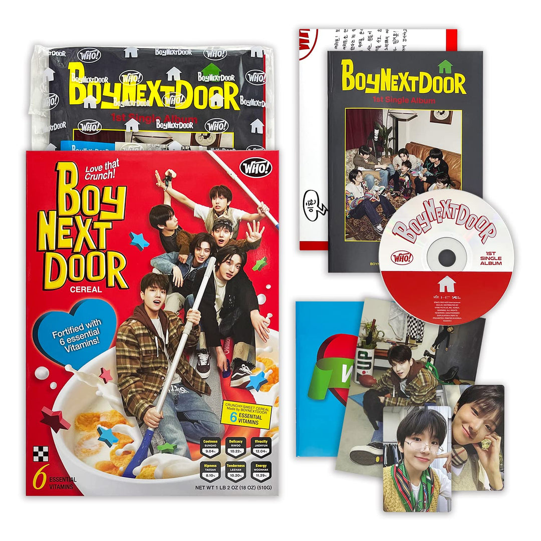 BOYNEXTDOOR - 1ST SINGLE ALBUM [WHO!] (CRUNCH Ver.) Out Box + Photo Book + CD-R + Photocard + Postca