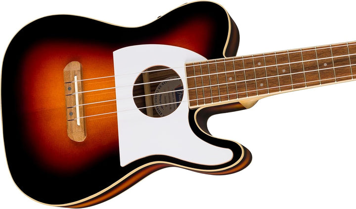 Fender Fullerton Tele® Uke, Walnut Fingerboard, White Pickguard, 2-Colour Sunburst 2-farbiger Sunbur