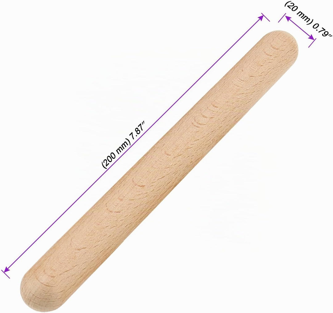 HEIYUET 24 Stück Holz Klanghölzer 20cm Lang, Klangholz Instrument, Klangstäbe Holz Rhythmusstöcke, R