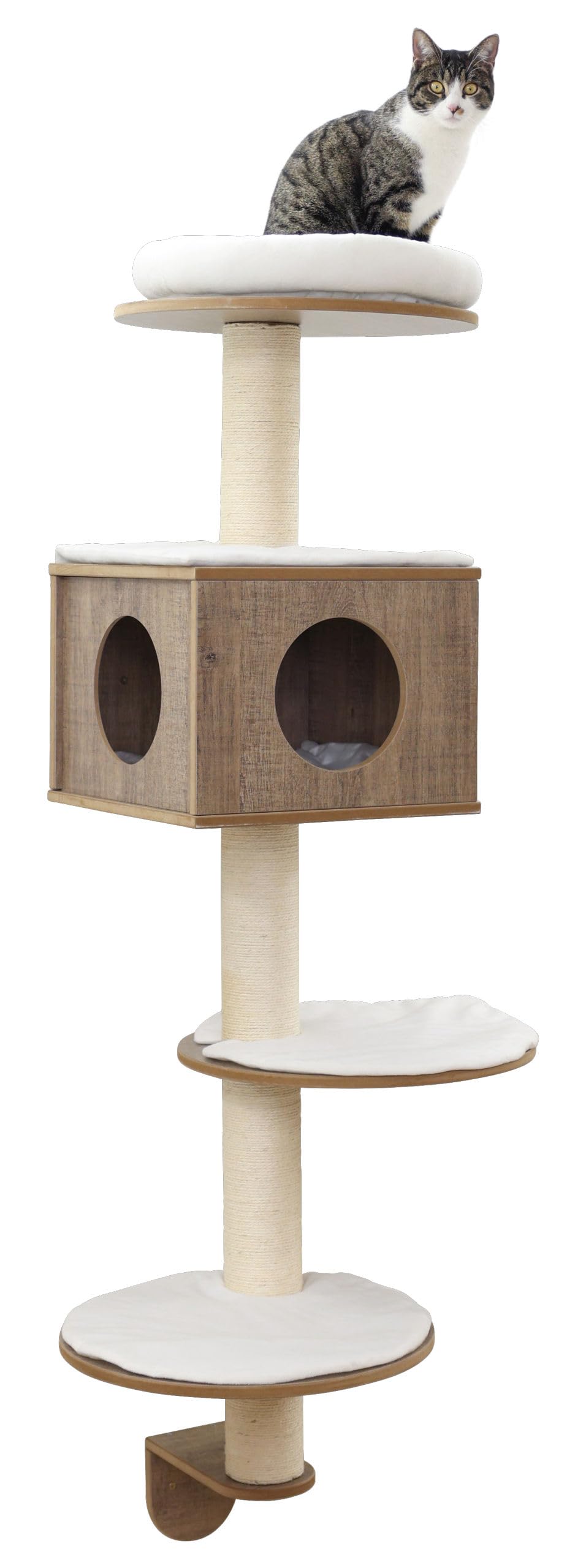Kerbl Pet Wandkratzbaum Dinari, 45x45x177cm, braun/weiss