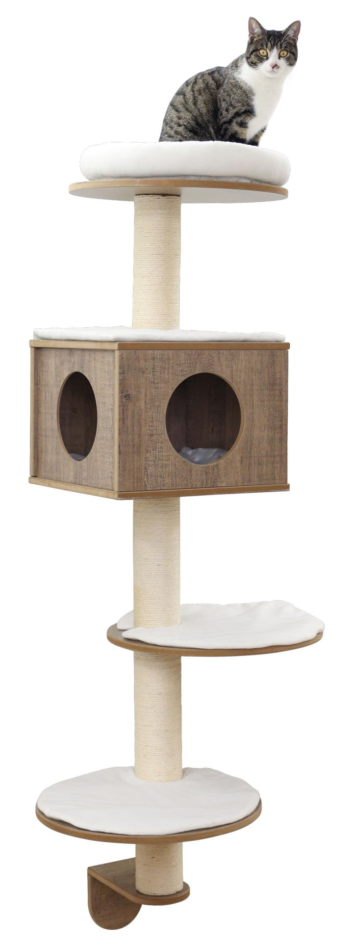 Kerbl Pet Wandkratzbaum Dinari, 45x45x177cm, braun/weiss