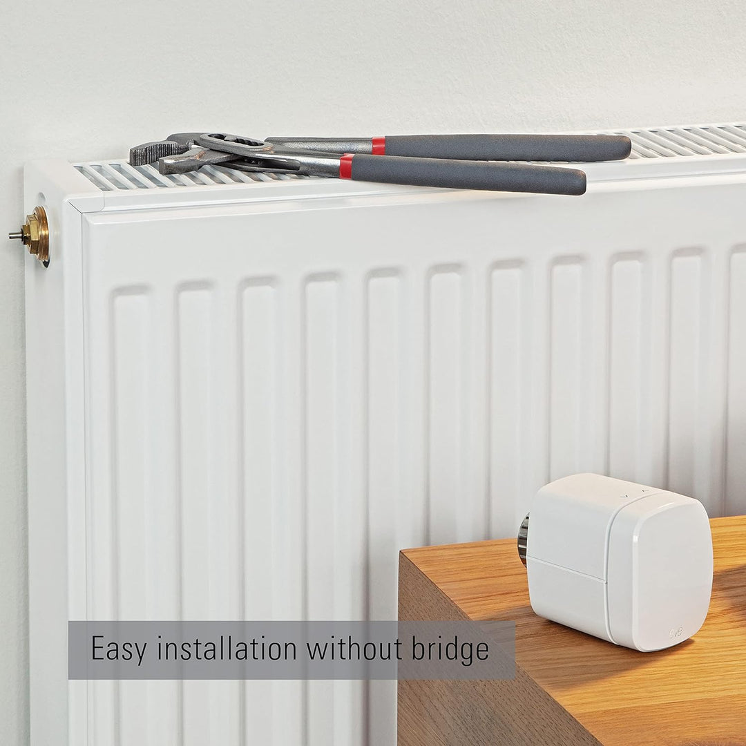 Eve Thermo, 2er Set – Smartes Heizkörperthermostat mit LED-Display, automatischer Temperatursteuerun