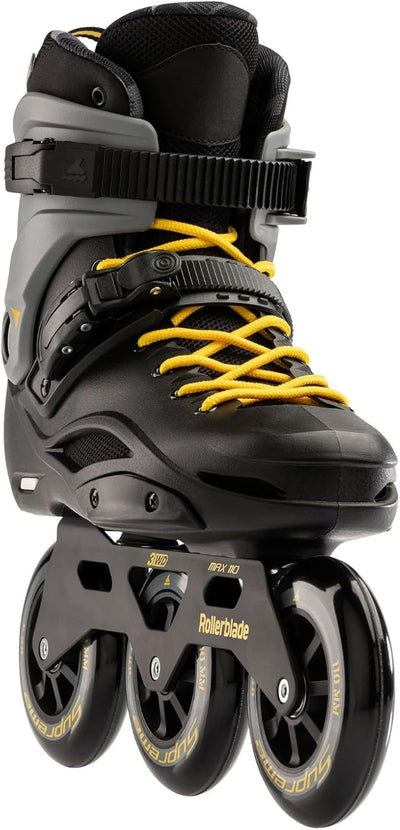 Rollerblade Herren Rb 110 Inline-Skates 43 Nero/Giallo Zafferano, 43 Nero/Giallo Zafferano