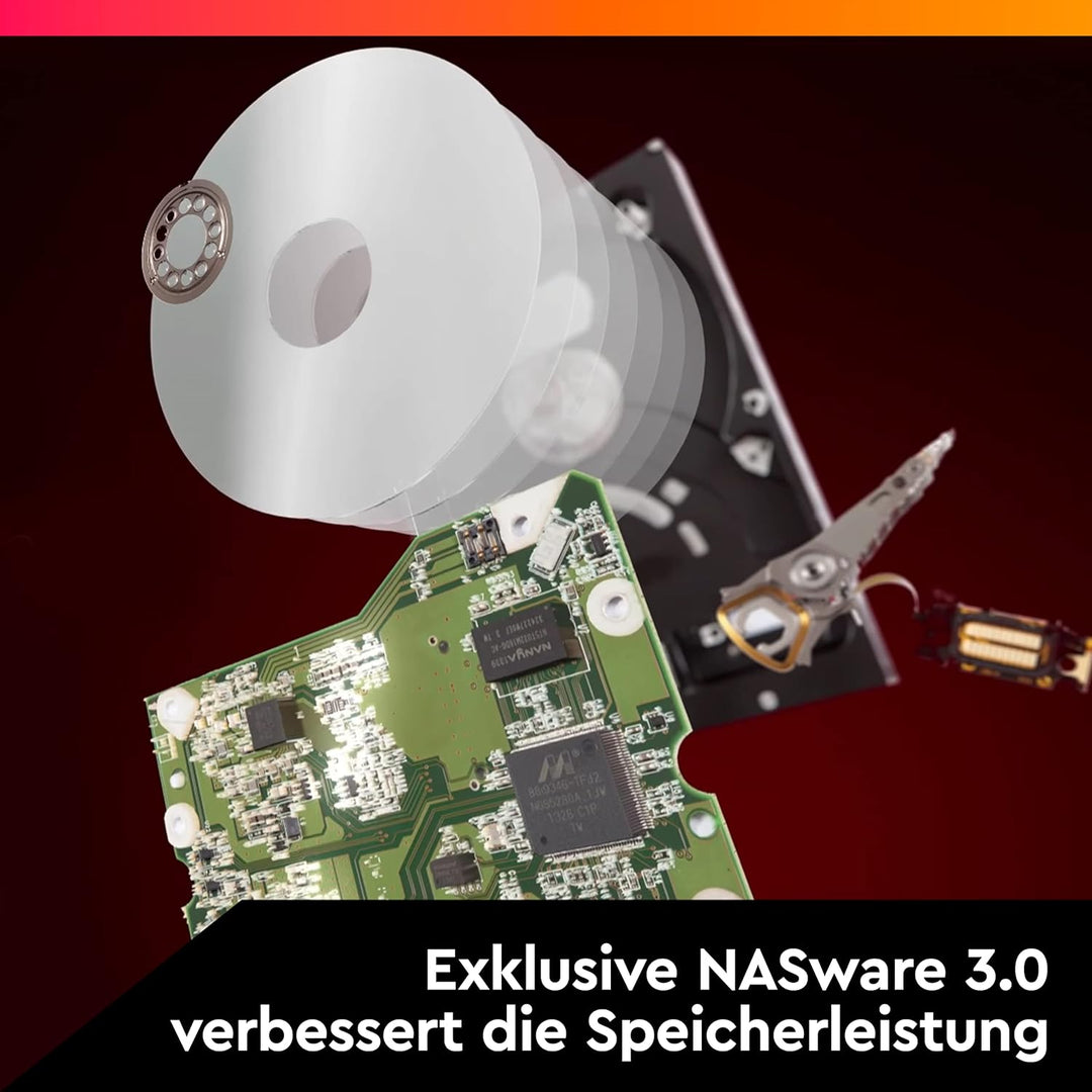 WD Red NAS WD20EFRX Interne Festplatte (2 TB, 8,9 cm (3,5 Zoll), SATA 6 GB/s, Puffer: 64 MB, für My