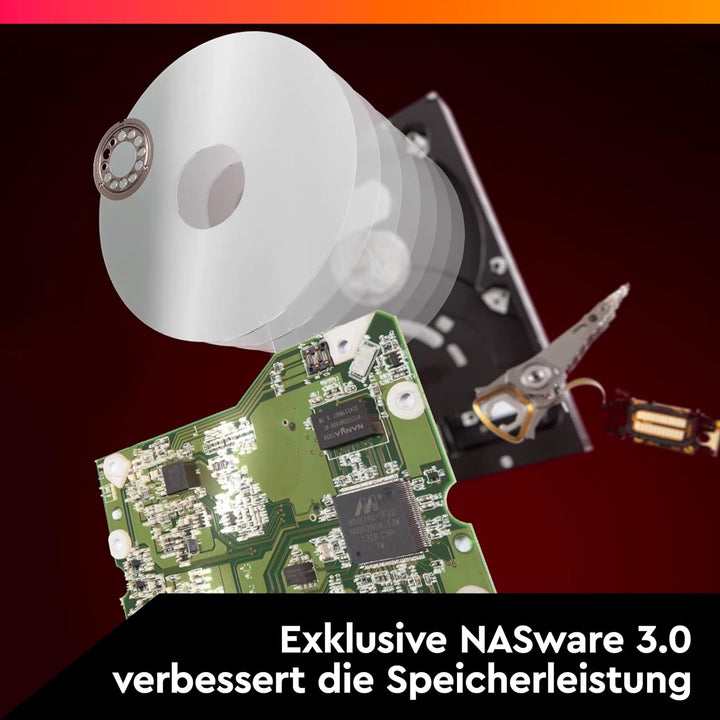 WD Red NAS WD20EFRX Interne Festplatte (2 TB, 8,9 cm (3,5 Zoll), SATA 6 GB/s, Puffer: 64 MB, für My
