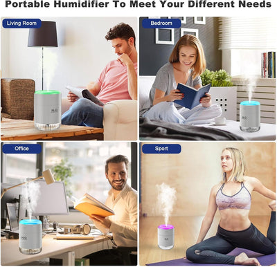 KARFUN Small Humidifiers,Portable Desk Humidifiers,Luftbefeuchter,Desktop Leiser Mini Luftbefeuchter