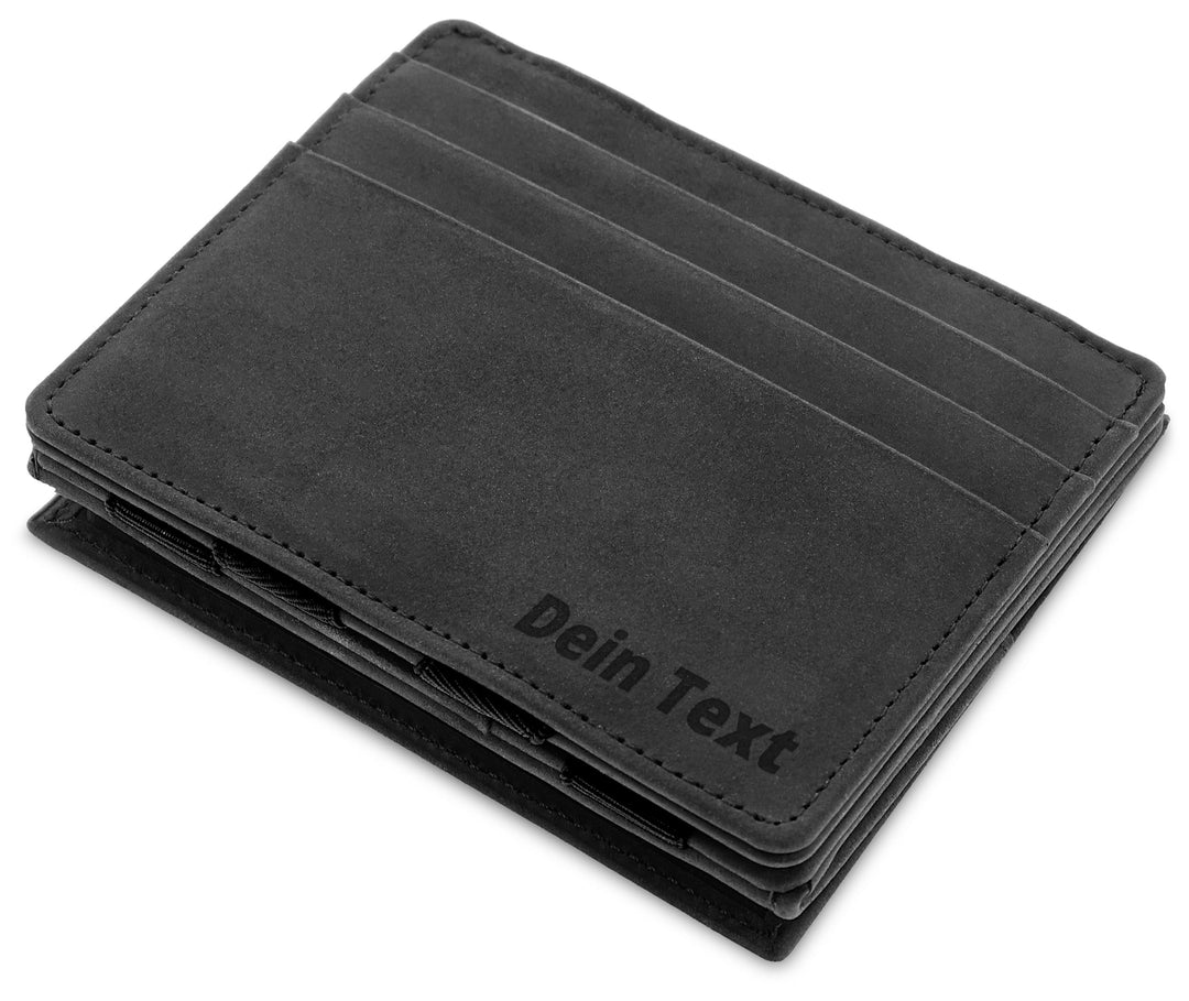 Jaimie Jacobs Flap Boy mit Gravur - Das Original - Magischer Geldbeutel mit Münzfach RFID-Schutz Ges