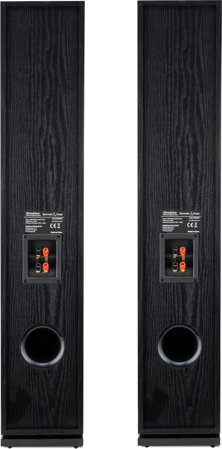 Bennett & Ross Ultrasphere 3-Wege HiFi Standlautsprecher Paar - 200W RMS - 2 x 6,5" Tieftöner - 6,5"