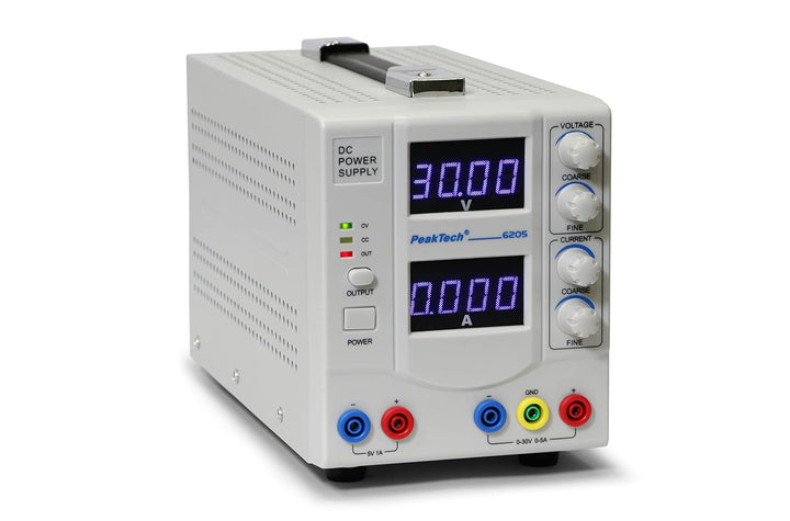 PeakTech Digtial Labornetzteil - Labornetzgerät 0-30V / 0-5A DC, stabilisiert, linear regelbar, 1 St