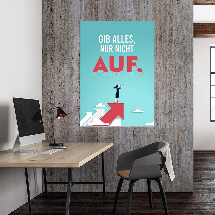 wandmotiv24 Poster als Wanddeko, Grösse Din A0, Gib Alles nur Nicht auf, Himmel, Wolken, Moderne Wan