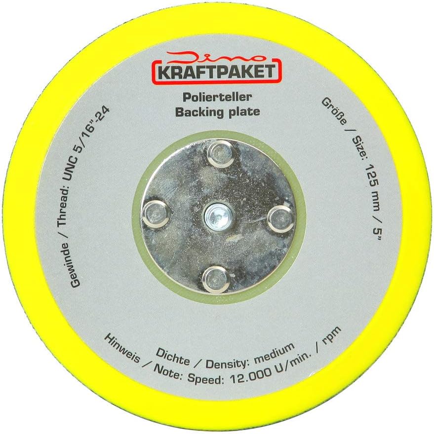Dino KRAFTPAKET Bundle 75mm + 125mm + 150mm Stützteller mit 5/16-24 Gewindemass, Polierteller mit Kl