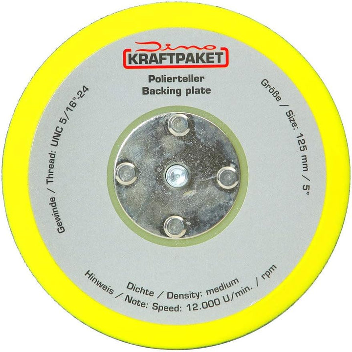 Dino KRAFTPAKET Bundle 75mm + 125mm + 150mm Stützteller mit 5/16-24 Gewindemass, Polierteller mit Kl