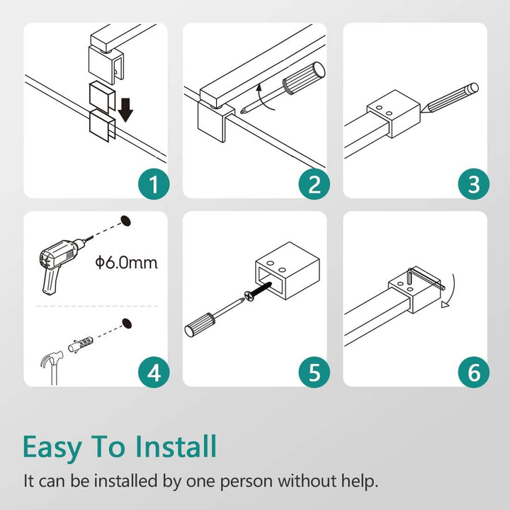 EMKE UWSB12 Stützstange, Chrome, UWSB12