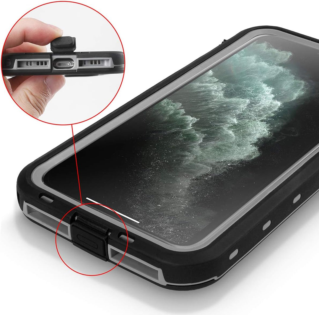AICase wasserdichte Schutzhülle für Apple iPhone 11 Pro, IP68-zertifiziert, 360 °, wasserdicht, stos