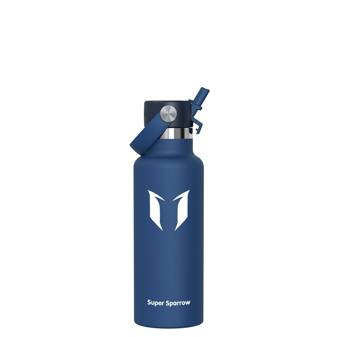 Super Sparrow Trinkflasche Edelstahl - Thermobecher - 350ml, 500ml, 750ml, 1L, 1.2L - FlipFlow Trink