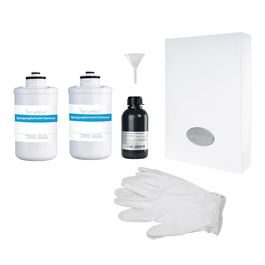 Sichere Desinfektion für SPRUDELUX Trinkwassersysteme BLUE DIAMOND - pH-neutral