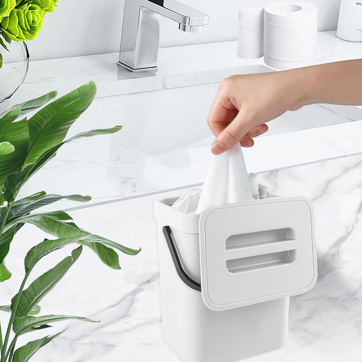 Kleiner Komposteimer für die Küche, Mülleimer, Hängend Biomülleimer, Mülleimer für Arbeitsplatte, Be