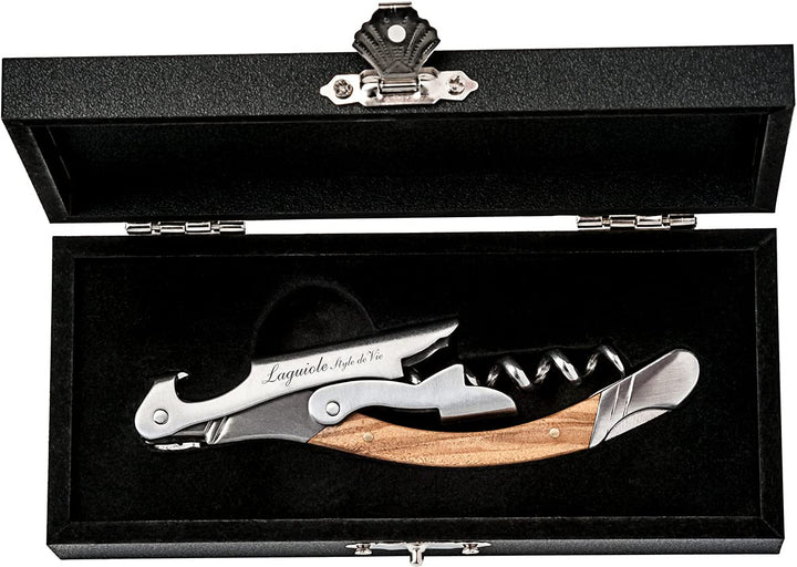 Laguiole Style de Vie Kurkentrekker Olijfhout in Giftbox