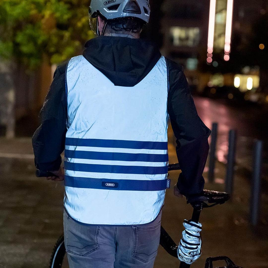 ABUS Warnweste Lumino Urban Vest - voll reflektierende Sicherheitsweste für bessere Sichtbarkeit bei