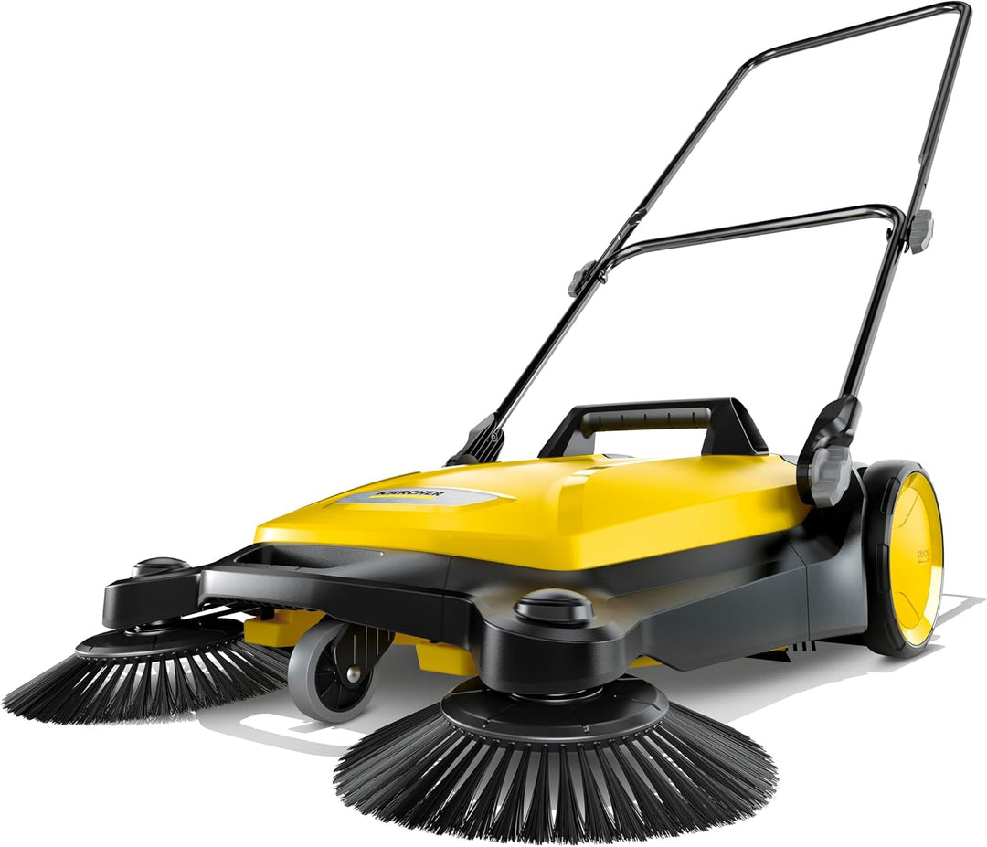 Kärcher Kehrmaschine S 4 Twin (Max. Flächenleistung: 2400m²/h, 2 Seitenbesen, Kehrbehälter: 20 l, Ar